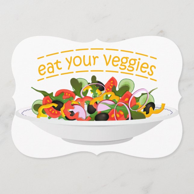 Eat Your Veggies Quote fresh salad mix bowl Programme (Front)