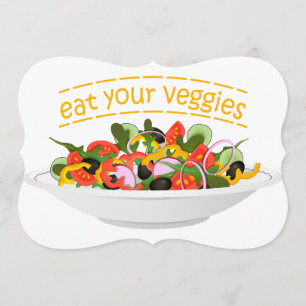 Eat Your Veggies Quote fresh salad mix bowl Programme