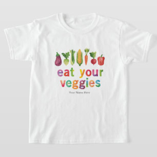 Eat Your Veggies Rainbow Colours Healthy Children T-Shirt
