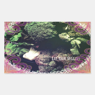 Eat Your Veggies Rectangular Sticker