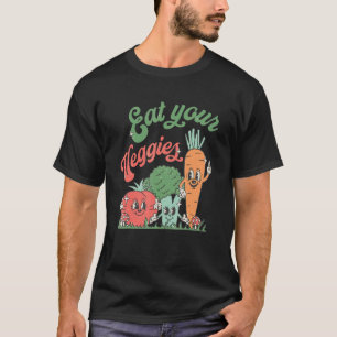 Eat Your Veggies Retro Toddler Vegan Farmer Market T-Shirt
