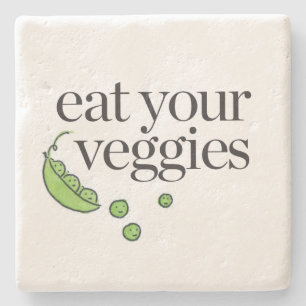 Eat Your Veggies Stone Coaster