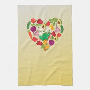 Eat Your Veggies Tea Towel