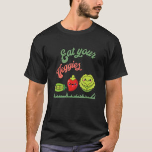 Eat Your Veggies Vegan Life Cute Plant Based Veget T-Shirt