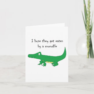 Eaten by a crocodile card