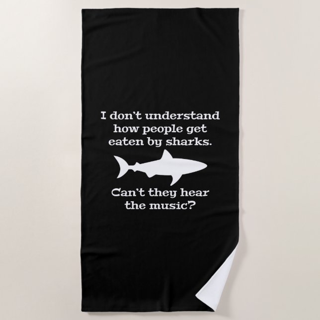 Eaten By Sharks Beach Towel (Front)