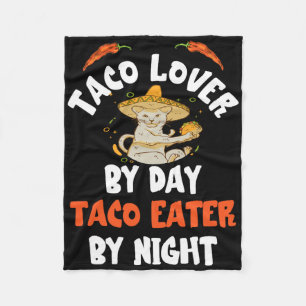Eater By Night Mexican Tacos Cinco De Mayo Foodie Fleece Blanket