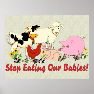 Eating Animal Babies Poster