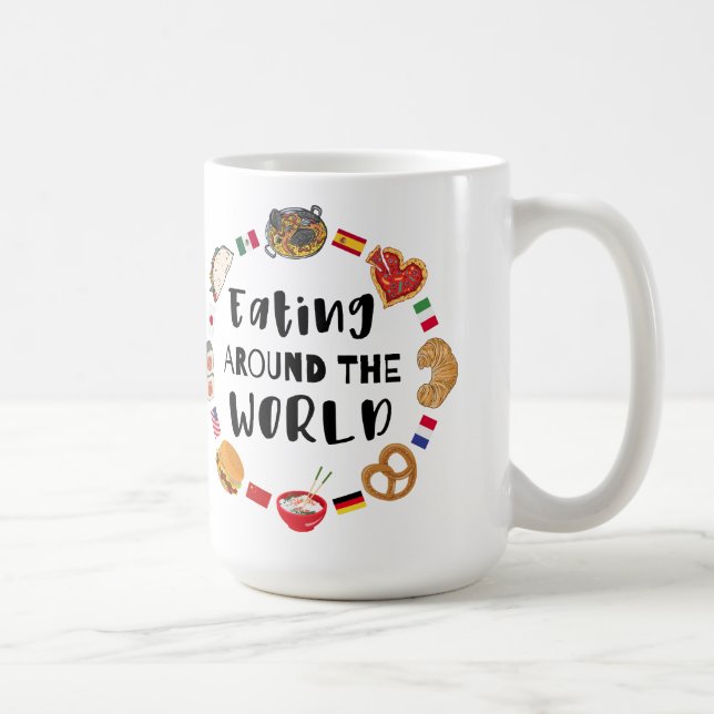 Eating around the world coffee mug (Right)