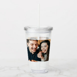 Eating Bacon Photo Customize Personalize Acrylic Tumbler