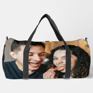 Eating Bacon Photo Customize Personalize Duffle Bag