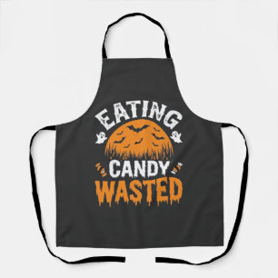 Eating Candy Wasted Halloween Design_1 Apron
