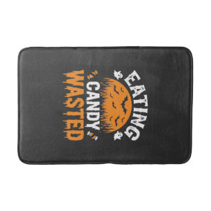 Eating Candy Wasted Halloween Design_1 Bath Mat