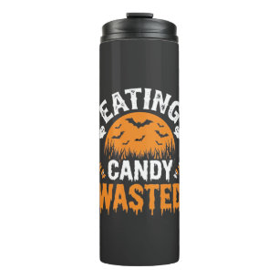 Eating Candy Wasted Halloween Design_1 Thermal Tumbler