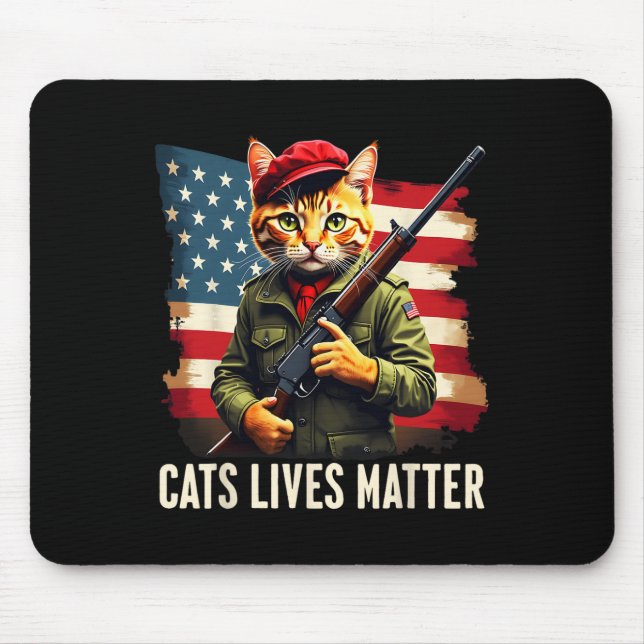 Eating Cats Lives Problem Funny Donald Trump 2024  Mouse Mat (Front)