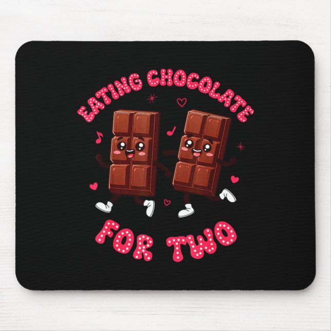Eating Chocolate For Two Pregnancy Valentines Day  Mouse Mat (Front)