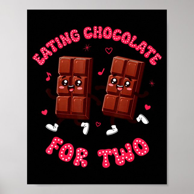 Eating Chocolate For Two Pregnancy Valentines Day  Poster (Front)