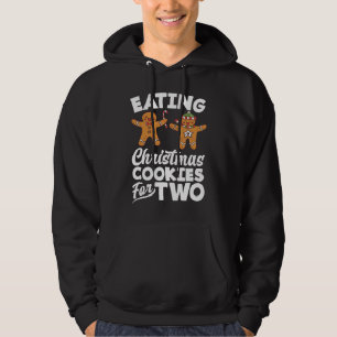 Eating Christmas Cookies for Two Pregnancy Announc Hoodie