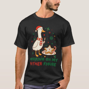 Eating Cookies For Two Working On My Dad-bod Santa T-Shirt