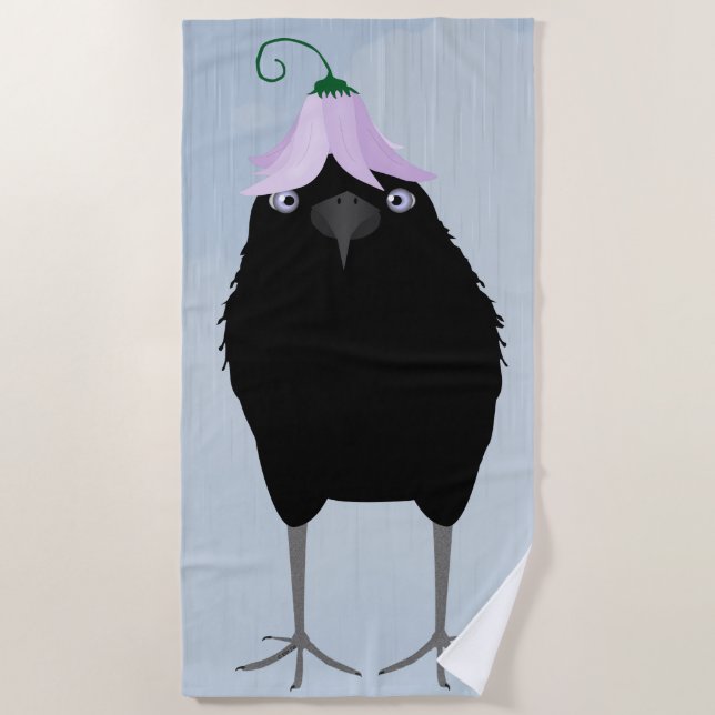 Eating Crow Beach Towel (Front)
