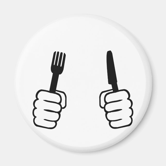 Eating - cutlery magnet (Front)