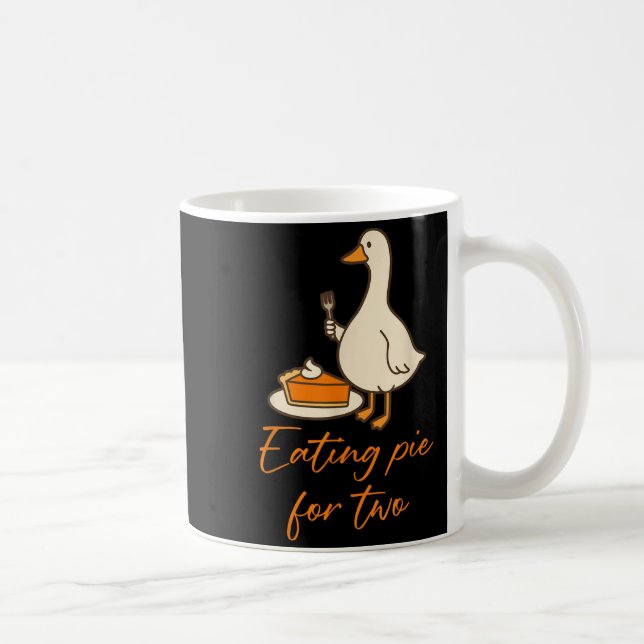 Eating E For Two Thanksgiving Pregnancy Announceme Coffee Mug (Right)