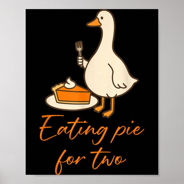 Eating E For Two Thanksgiving Pregnancy Announceme Poster (Front)