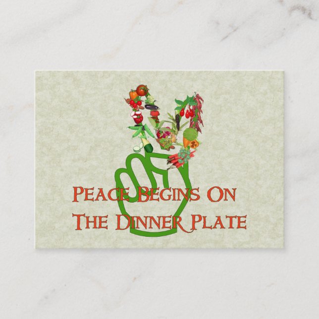 Eating For Peace Business Card (Front)
