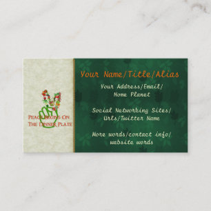 Eating For Peace Business Card