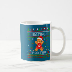 Eating For Two Pregnancy Announcement Ugly Sweater Coffee Mug
