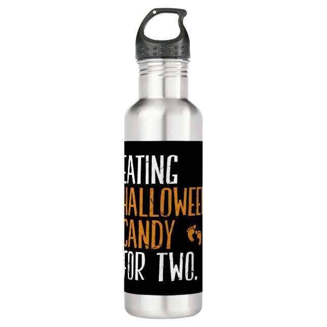 Eating Halloween Candy Pregnancy Announcement 710 Ml Water Bottle (Front)