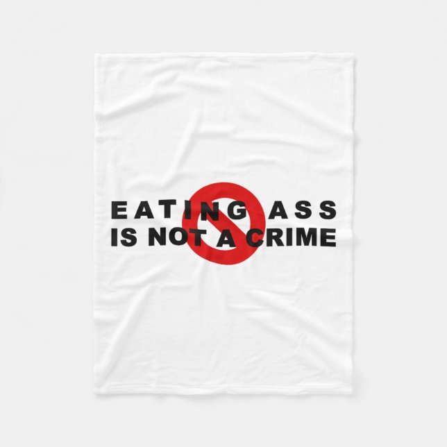 Eating Is Not A Crime Funny Quote Motivational Sar Fleece Blanket (Front)