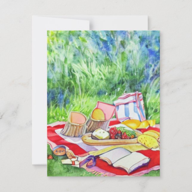 Eating Outside Watercolor Note Cards (Front)