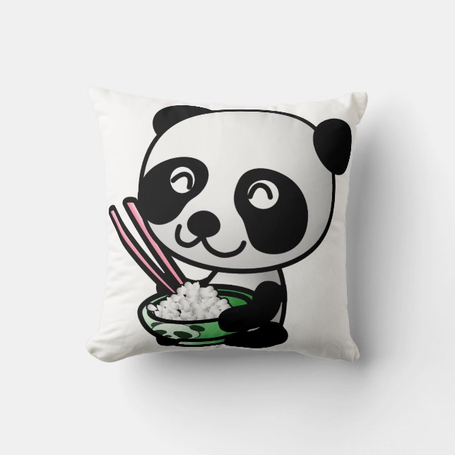 Eating Panda Cushion (Front)