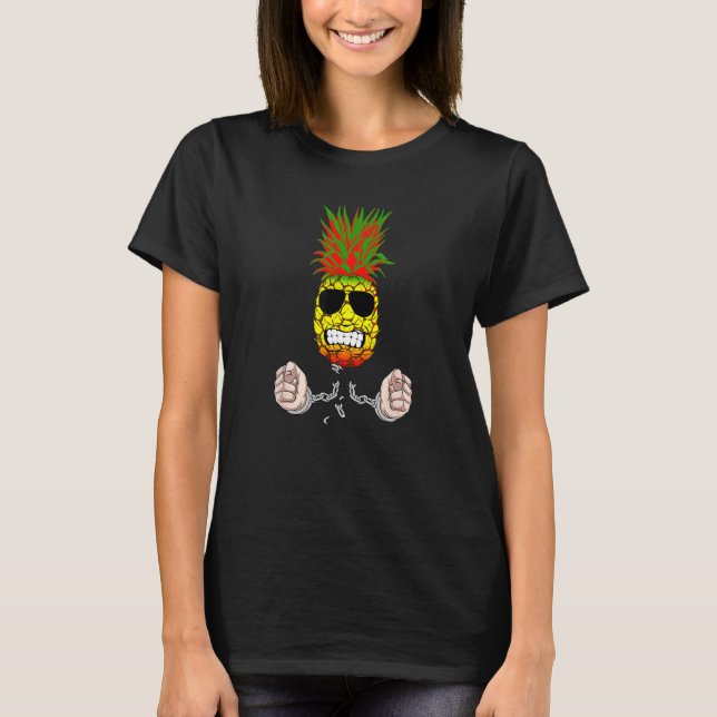 Eating pineapples is powerful giving energy T-Shirt (Front)