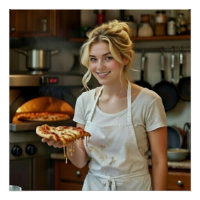 Eating Pizza Photo Personalize Customize