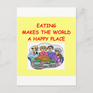 eating postcard