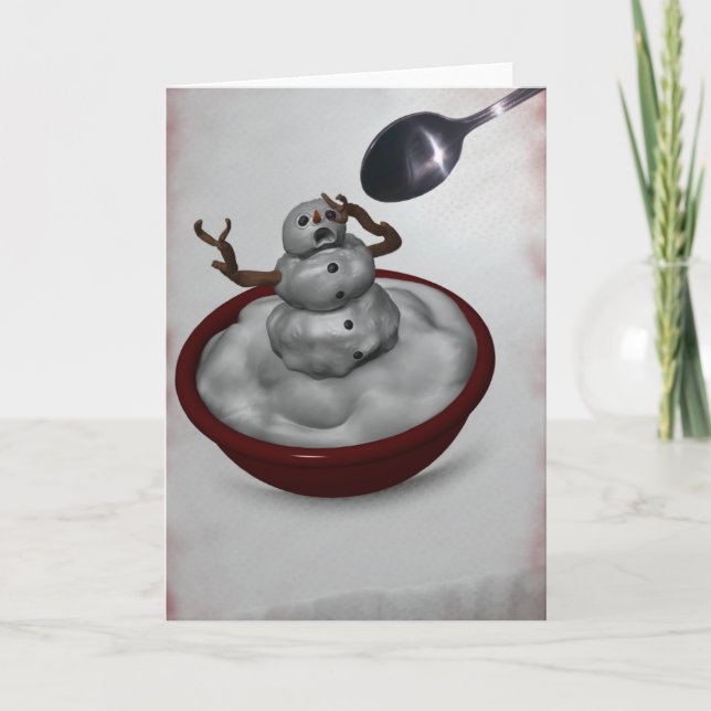 Eating Snowman Card (Front)
