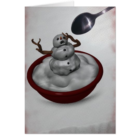 Eating Snowman Card