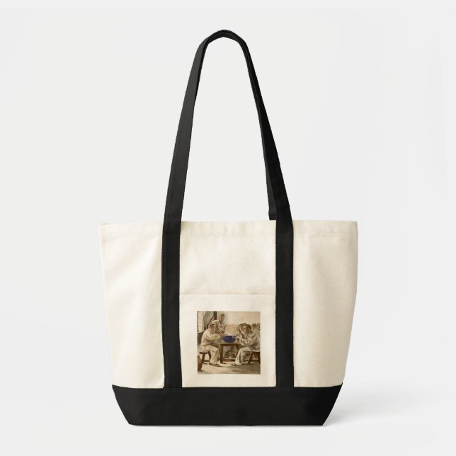 Eating Soup at the Barracks, from 'L'Estampe Moder Tote Bag (Front)