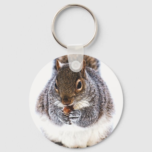 Eating Squirrel Key Ring (Front)