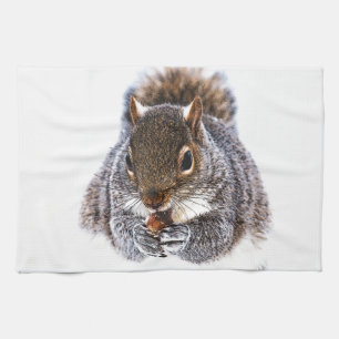 Eating Squirrel Tea Towel