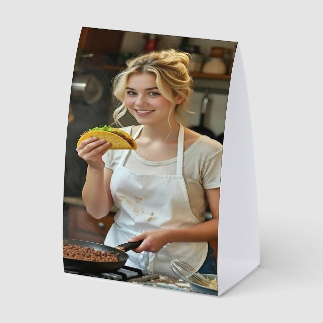 Eating Tacos Photo Personalize Customize (Front)