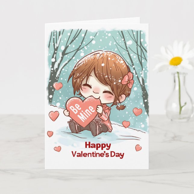 Eating the Be Mine Heart Card (Small Plant)