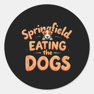Eating The Dogs In Springfield Election Classic Round Sticker