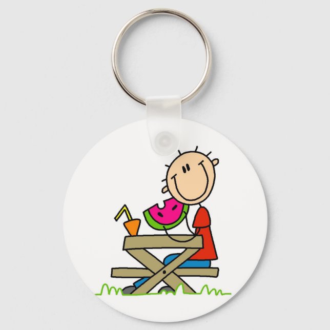Eating Watermelon Key Ring (Front)