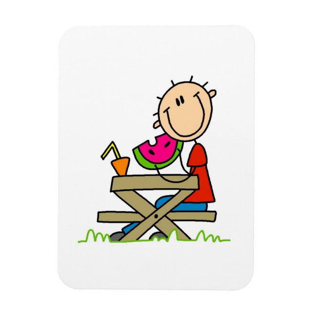 Eating Watermelon Magnet (Vertical)