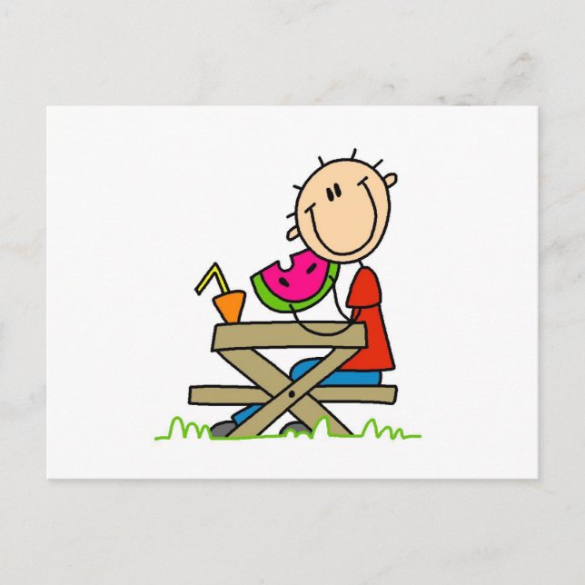 Eating Watermelon Postcard (Front)