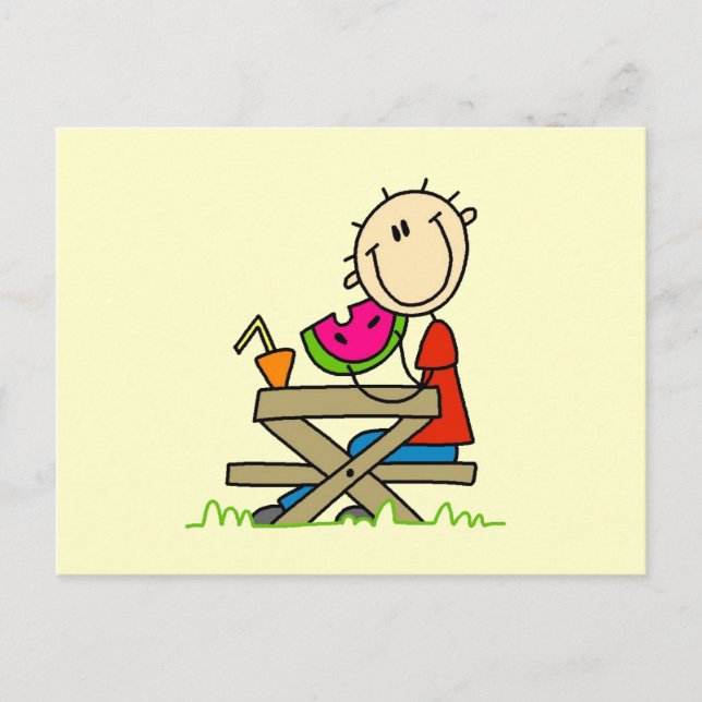 Eating Watermelon Postcard (Front)
