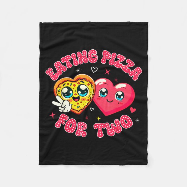 Eating Zza For Two Pregnancy Valentines Day New Mo Fleece Blanket (Front)